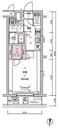 ARCOBALENO BUBAIGAWARA 1Kの間取図画像