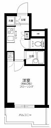 パレステュディオ立教通り 4階1Kの間取り