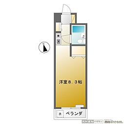 倉林マンション 3階ワンルームの間取り