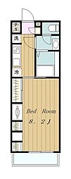 リブリ・CASAオダサガ 1Kの間取図画像