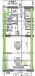ラヴィエール住吉駅前 2Kの間取図画像
