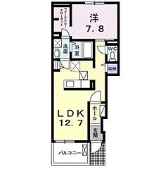 ラ・ルーチェ 1LDKの間取図画像
