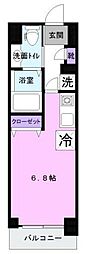 メゾンドわらび 1Kの間取図画像
