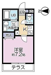 東急目黒線 武蔵小山駅 徒歩9分の賃貸マンション 1階1Kの間取り