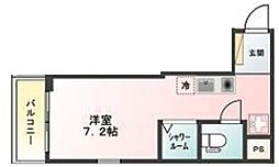京急空港線 穴守稲荷駅 徒歩7分の賃貸アパート 1階ワンルームの間取り