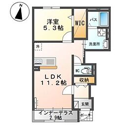エスポワール 1LDKの間取図画像
