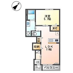 ルフォン1 1LDKの間取図画像