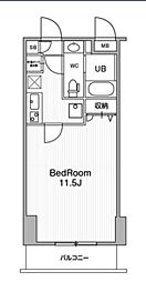 アーバンフラッツ池袋プレミアム 14階1Kの間取り