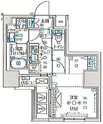 ルクレ墨田緑3 1Kの間取図画像