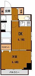 パルス小岩アネスタージュ 1DKの間取図画像
