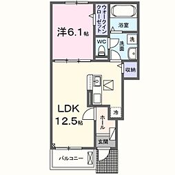 アルバエレガンテ1 1LDKの間取図画像