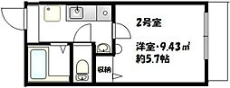 リーヴェルポート横浜和田町 1Kの間取図画像