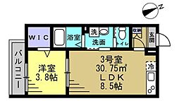 55-1 船橋 1LDKの間取図画像
