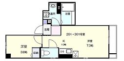 ラシーネルーチェ 1LDKの間取図画像