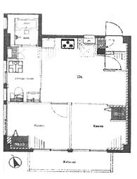 山王ローズ・シャトー 2DKの間取図画像
