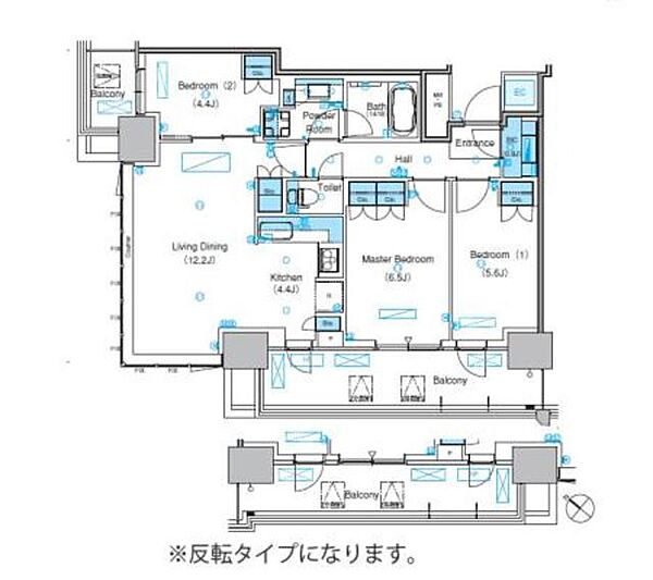 パークアクシス豊洲キャナル 1906｜東京都江東区豊洲６丁目(賃貸マンション3LDK・19階・73.27㎡)の写真 その2