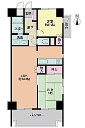 ゴコウ・エテルナーレB棟 2LDKの間取図画像