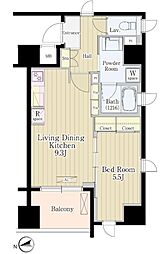 松葉 1LDKの間取図画像