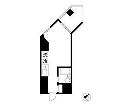 ドエルイン大井町 1階ワンルームの間取り