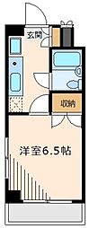 センターコア 1Kの間取図画像