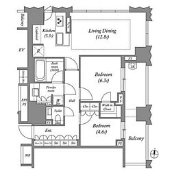 間取図画像 2LDK
