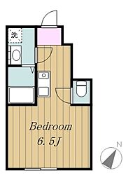 小田急小田原線 町田駅 徒歩20分の賃貸アパート 1階1Kの間取り
