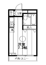 ロジマン菊川 ワンルームの間取図画像