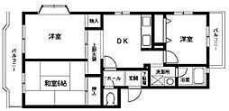 ドルチエ新川崎 3DKの間取図画像