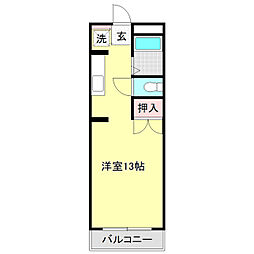 シティーライフ比島 1Kの間取図画像