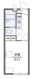 レオパレス大雄 2階1Kの間取り