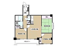 第3高桐マンション 3LDKの間取図画像