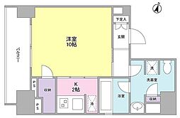 ウィスタリアマンション西新宿 1Kの間取図画像