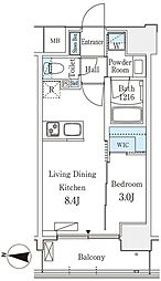 DUOFLATS池袋 1LDKの間取図画像