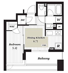 アトラス千代田末広町 4階1DKの間取り