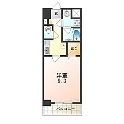 コージーコート 1Kの間取図画像