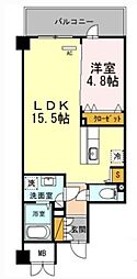 阪急宝塚本線 服部天神駅 徒歩11分の賃貸マンション 4階1LDKの間取り