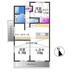 間取図画像 2LDK