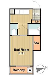 ハイムルネッサンス 1DKの間取図画像