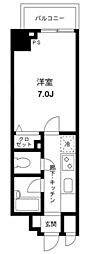 プライムアーバン飯田橋 1Kの間取図画像
