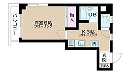 プティ・メゾン'S 1Kの間取図画像