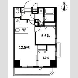 ハーモニーレジデンスグローバルキャピタル 12階2LDKの間取り