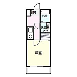 CASA堺東 3階1Kの間取り