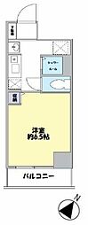 コスモ亀有5 1Kの間取図画像