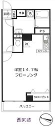 VillaSunRose ワンルームの間取図画像