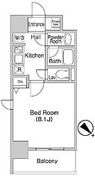 プライムアーバン門前仲町 1Kの間取図画像