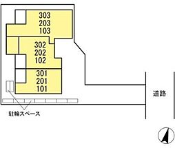 アンジュール西小岩 3階1LDKの間取り