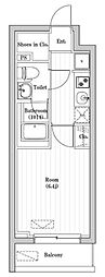 アーバンパーク登戸 1Kの間取図画像