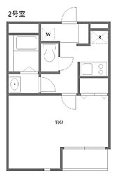 モダンアパートメント武蔵小山 1Kの間取図画像