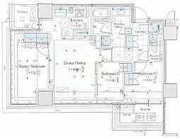 クラッシィタワー新宿御苑 24階3LDKの間取り
