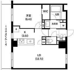 ザ・レジデンス三ノ輪2 7階1LDKの間取り